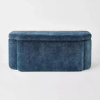 Banc de rangement orné d'inspiration vintage en velours texturé découpé - Threshold™ conçu avec Studio McGee
