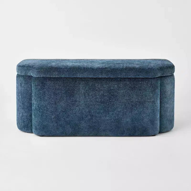 Banc de rangement orné d'inspiration vintage en velours texturé découpé - Threshold™ conçu avec Studio McGee