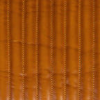 Banc en cuir quadrillé Storied Home marron : Cadre en bois de manguier, Assemblage par un adulte, Nettoyage des taches, Forme rectangulaire