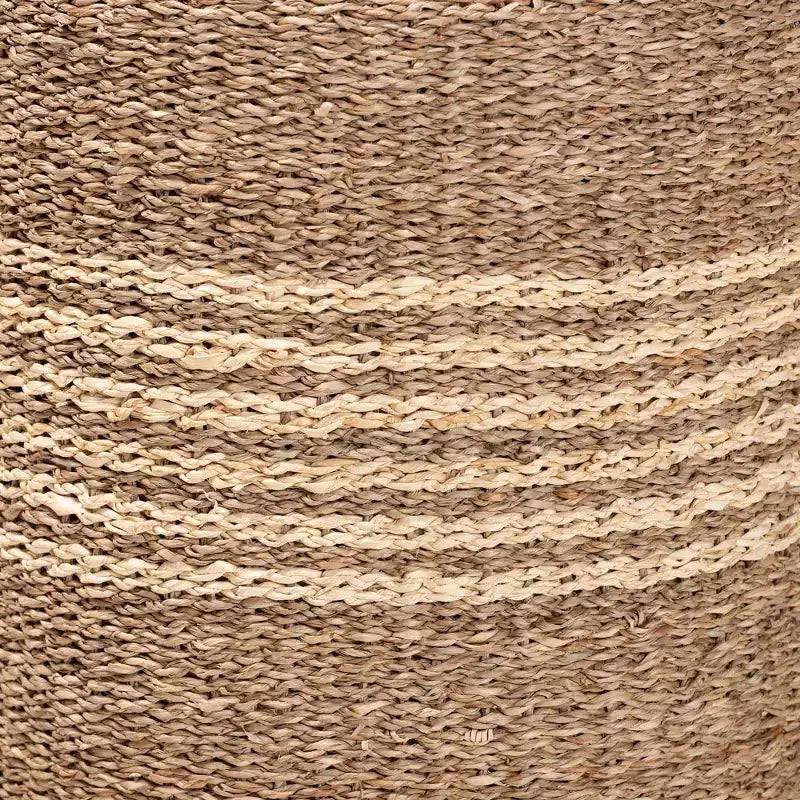 Repose-pieds ottoman en jonc de mer naturel marron bali & pari Wickham