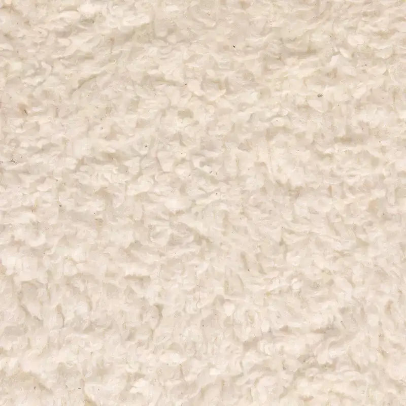 Pouf rond en velours de coton Storied Home avec passepoil crème : Repose-pieds rembourré, base en bois de pin, capacité de 150 kg