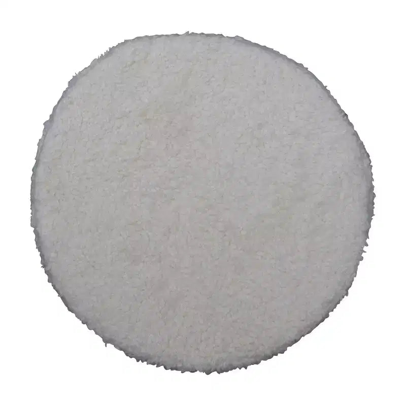 Pouf rond en velours de coton Storied Home avec passepoil crème : Repose-pieds rembourré, base en bois de pin, capacité de 150 kg