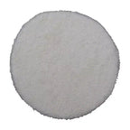 Pouf rond en velours de coton Storied Home avec passepoil crème : Repose-pieds rembourré, base en bois de pin, capacité de 150 kg