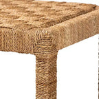 bali &amp; pari Banc d'appoint Cipally en jonc de mer et bois d'acajou naturel