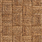 bali &amp; pari Banc d'appoint Cipally en jonc de mer et bois d'acajou naturel