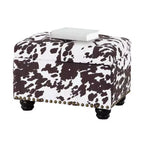 Breighton Home Regal Accents Pouf de rangement à motifs Vache marron
