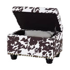 Breighton Home Regal Accents Pouf de rangement à motifs Vache marron