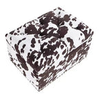 Breighton Home Regal Accents Pouf de rangement à motifs Vache marron