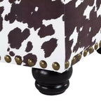Breighton Home Regal Accents Pouf de rangement à motifs Vache marron