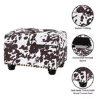 Breighton Home Regal Accents Pouf de rangement à motifs Vache marron