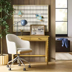 Fauteuil de bureau rembourré à hauteur réglable crème - Threshold™ conçu avec Studio McGee