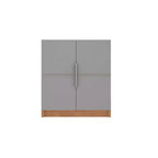 29.92" Cornelia Cabinet Gray/Natural - Manhattan Comfort: Multi-Use Stand & Bookcase