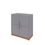 29,92" Meuble Cornelia Gris/Naturel - Manhattan Comfort : Meuble de rangement et bibliothèque polyvalents