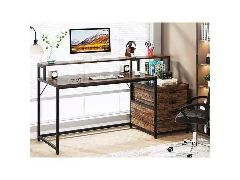 LITTLE TREE Bureau d'ordinateur 63 po marron