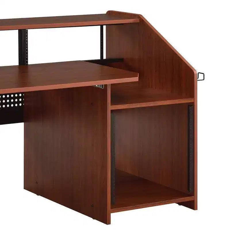 Étagère décorative Annette 71 po Naturel et Noir - Acme Furniture : Cadre en métal, Surface en bois composite, Étagère de rangement ouverte