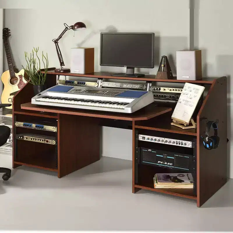Étagère décorative Annette 71 po Naturel et Noir - Acme Furniture : Cadre en métal, Surface en bois composite, Étagère de rangement ouverte
