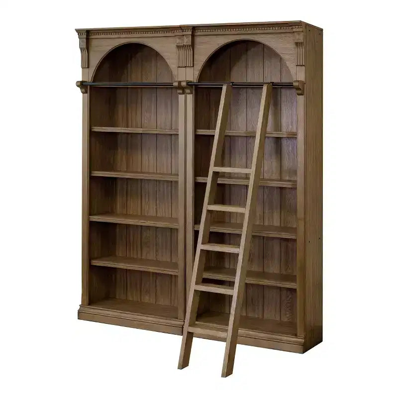 Meuble Martin Bibliothèque murale haute traditionnelle de 94 po, collection Stratton, marron : Étagère en bois à 5 niveaux, aucun assemblage requis
