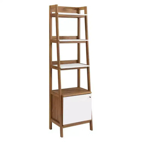 71" Bixby Bookshelf Display Walnut/White - Modway