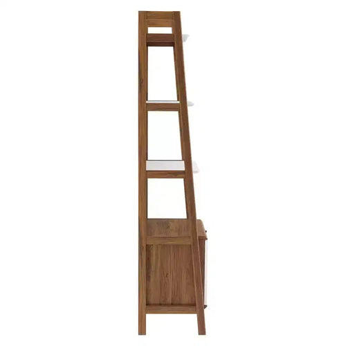 Étagère de présentation Bixby 71 po noyer/blanc - Modway