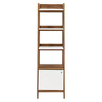 Étagère de présentation Bixby 71 po noyer/blanc - Modway