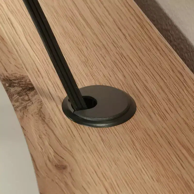 Bureau informatique Sauder en chêne Timber : Meuble de bureau de style vintage avec tiroir de rangement et cadre en MDF