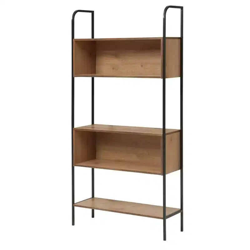 24/7 Shop At Home 66.75" Genifa Bookcase with 5 Shelves Distressed Oak