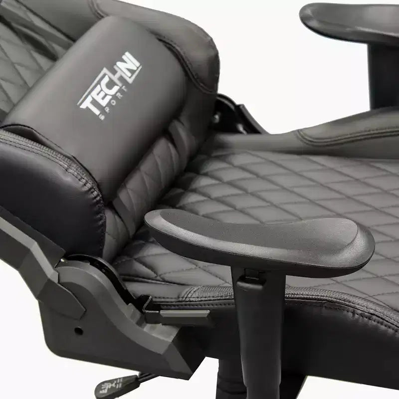 Ts-5100 Chaise de jeu vidéo ergonomique à dossier haut style course - Techni Sport : Pivotante, réglable