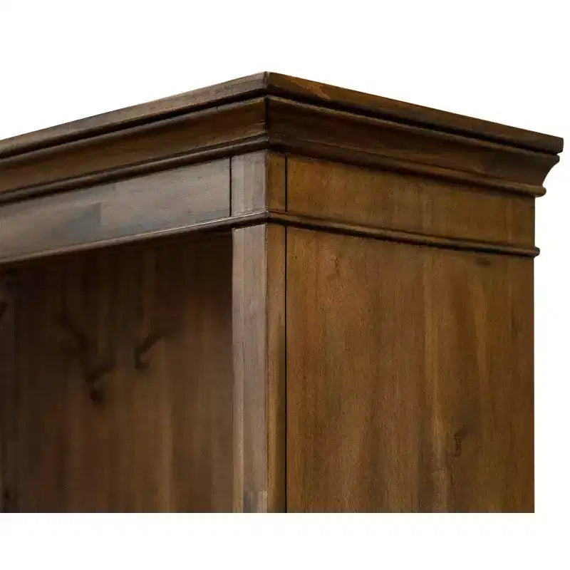 Bibliothèque ouverte traditionnelle en bois Porter de 74 po marron - Martin Furniture : Vintage Herringbone, aucun assemblage requis