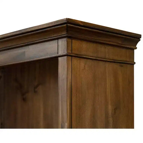 Bibliothèque ouverte traditionnelle en bois Porter de 74 po marron - Martin Furniture : Vintage Herringbone, aucun assemblage requis
