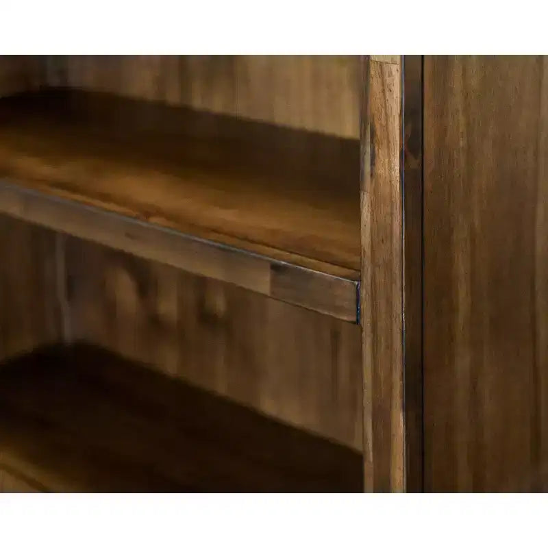 Bibliothèque ouverte traditionnelle en bois Porter de 74 po marron - Martin Furniture : Vintage Herringbone, aucun assemblage requis