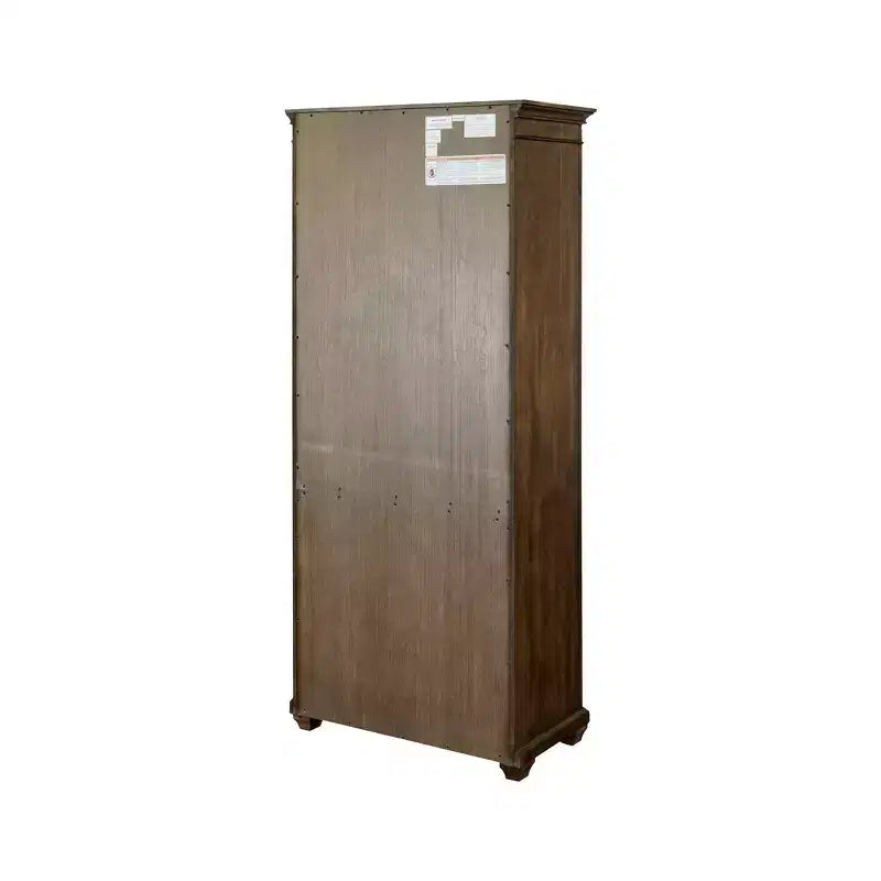 Bibliothèque ouverte traditionnelle en bois Porter de 74 po marron - Martin Furniture : Vintage Herringbone, aucun assemblage requis