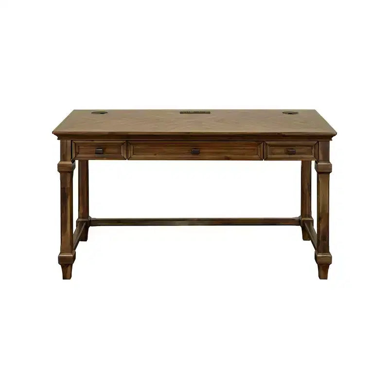 Porter Traditional Wood Writing Desk Brown - Martin Furniture: Elegant Home Office, 54" Width, All-Purpose Drawer