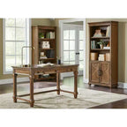Bureau d'écriture traditionnel Porter en bois brun - Martin Furniture : Bureau élégant, 137 cm de largeur, tiroir universel