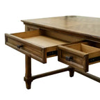 Bureau d'écriture traditionnel Porter en bois brun - Martin Furniture : Bureau élégant, 137 cm de largeur, tiroir universel