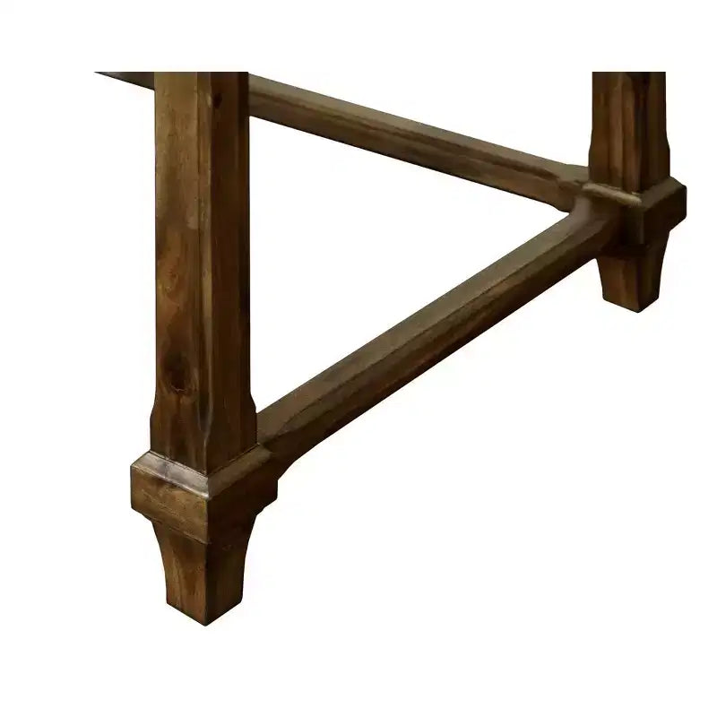 Bureau d'écriture traditionnel Porter en bois brun - Martin Furniture : Bureau élégant, 137 cm de largeur, tiroir universel