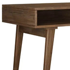 Bureau Wright avec tiroirs latéraux et rangement pour dossiers, moderne du milieu du siècle - WyndenHall