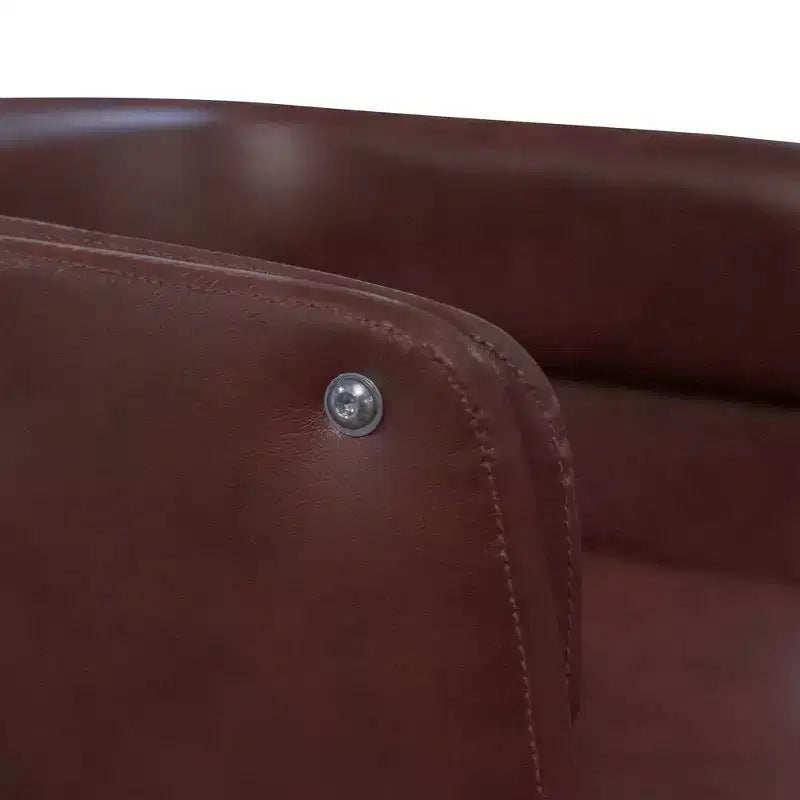 Chaise de bureau à domicile pivotante en similicuir Teamson Home avec hauteur d'assise réglable, marron