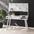 Bureau informatique avec rangement, huche et tableau magnétique - Techni Mobili