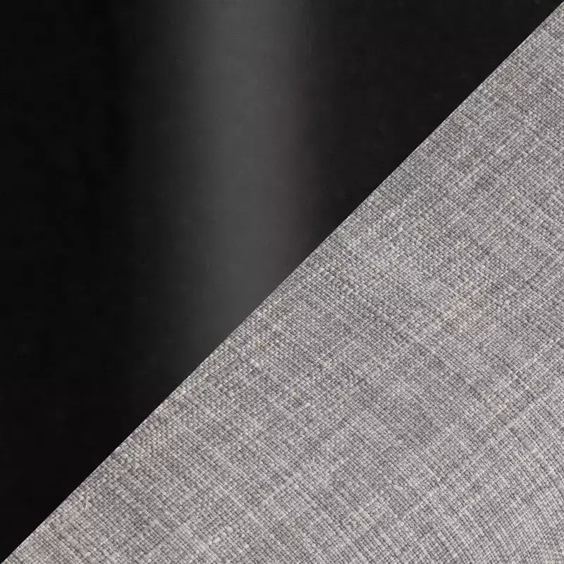 LumiSource Curvo Chaise de bureau à 4 branches en métal noir et tissu gris