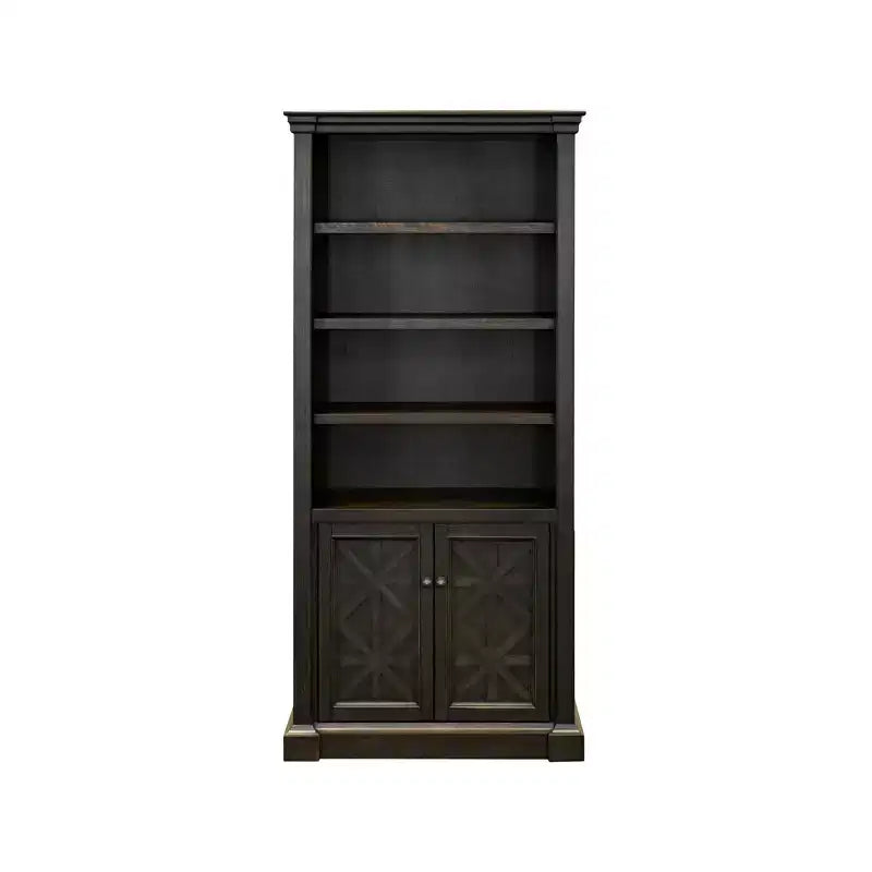 78" Kingston Traditional Bookcase with Mottled Antique Hardware - Martin Furniture