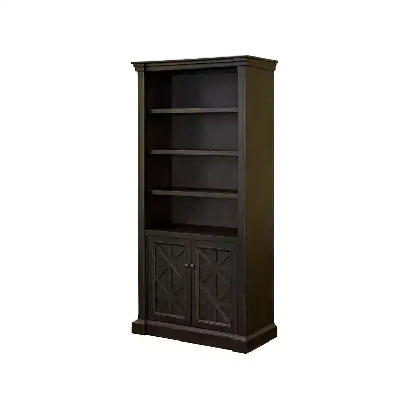 Bibliothèque traditionnelle Kingston de 78 po avec quincaillerie vieillie marbrée - Martin Furniture