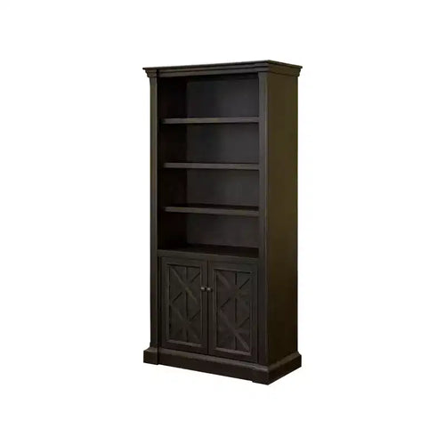 Bibliothèque traditionnelle Kingston de 78 po avec quincaillerie vieillie marbrée - Martin Furniture