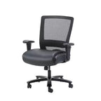 Fauteuil Mesh Robuste Noir - Boss Office Products : Assise LeatherPlus, capacité 400 lb, accoudoirs réglables
