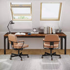 LITTLE TREE Bureau d'ordinateur extra long de 200 cm pour bureau à domicile (marron/noir)