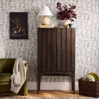 Palma Armoire 2 portes avec panneaux marron foncé - Threshold™ conçu avec Studio McGee : Cadre en bois dur, 2 étagères réglables