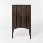 Palma Armoire 2 portes avec panneaux marron foncé - Threshold™ conçu avec Studio McGee : Cadre en bois dur, 2 étagères réglables