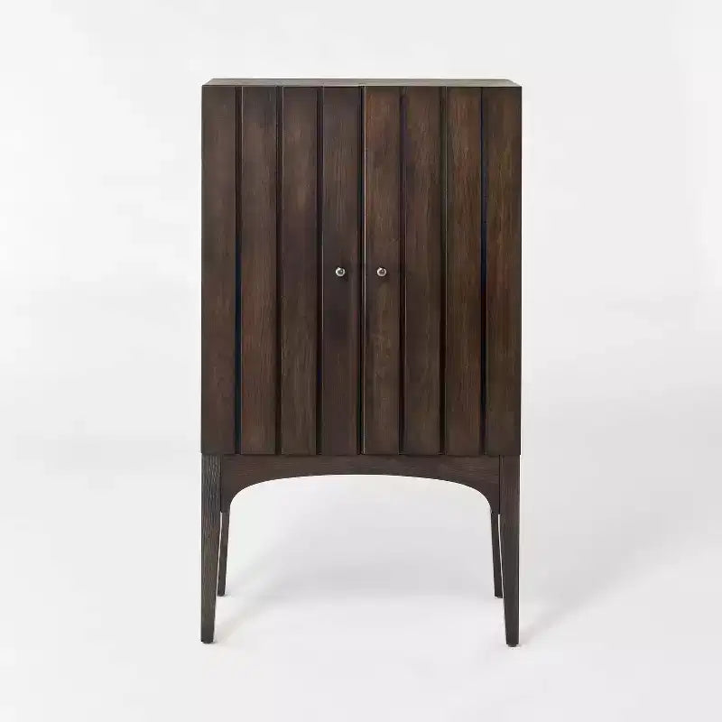Palma Armoire 2 portes avec panneaux marron foncé - Threshold™ conçu avec Studio McGee : Cadre en bois dur, 2 étagères réglables
