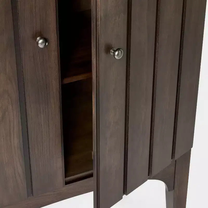 Palma Armoire 2 portes avec panneaux marron foncé - Threshold™ conçu avec Studio McGee : Cadre en bois dur, 2 étagères réglables
