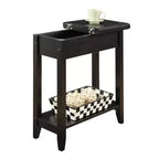 Table d'appoint Harper de Breighton Home avec rangement à plateau rabattable et étagère inférieure noire