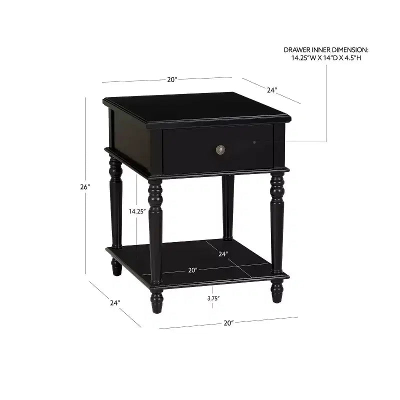Table d'appoint Powell Mcghie noire